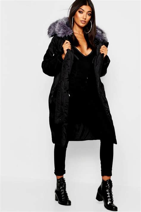 luxe faux fur oversized coat